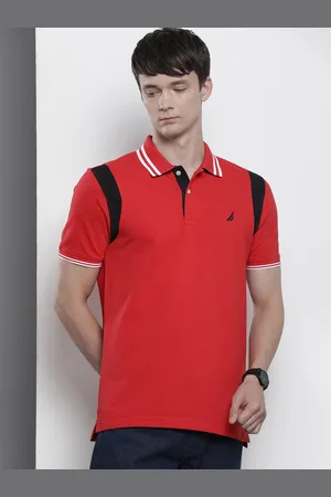 Nautica Embroidered Polo Collar Pure Cotton T-shirt