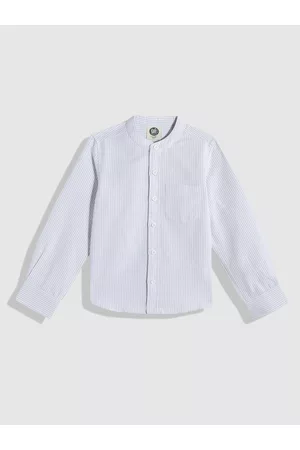 YK Boys Pinstripes Cotton Casual Shirt