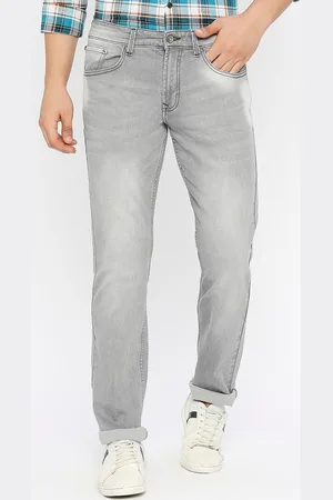 SPYKAR Men Relaxed Fit Heavy Fade Clean Look Whiskers Stretchable Jeans