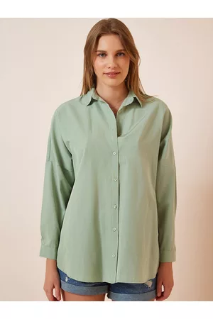 Happiness istanbul Spread Collar Long Sleeves Skinny Fit Casual Shirt