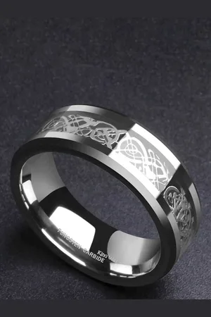 Meenaz Men Set Of 2 Stainless-Steel Rings