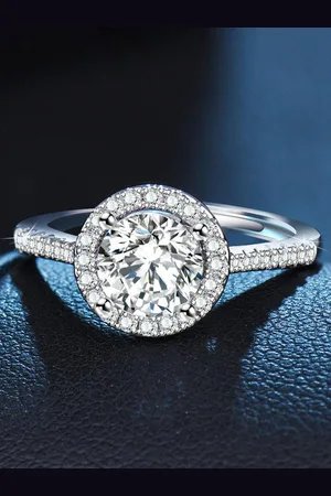 Myki Silver-Plated & CZ Stone-Studded Adjustable Finger Ring