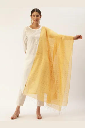 ArtEastri Ethnic Motifs Woven Design Cotton Silk Dupatta