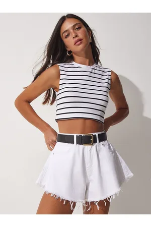 Happiness istanbul Women Distressed Denim Shorts