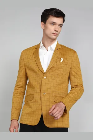 Avaeta Checked Notched Lapel Double-Breasted Blazers