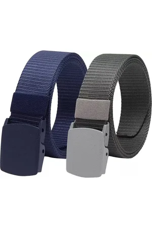 Kastner Men Set Of 2 Canvas Textured Wide Belt