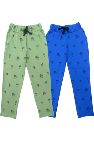 Clothe Funn Boys Pack of 2 Tropical Printed Cotton Track Pants