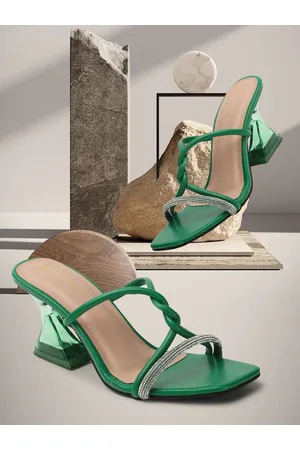 madam glorious Embellished Block Heels