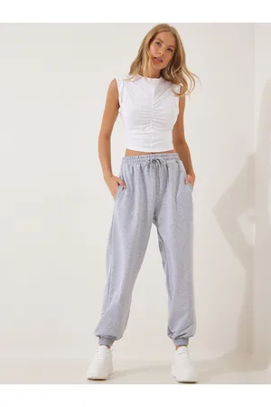 Happiness istanbul Women Regular Fit Plain Cotton Joggers
