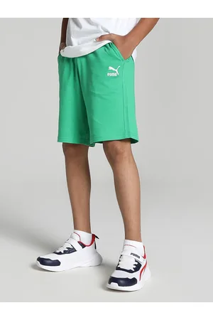 PUMA Boys Super Graphic Printed Pure Cotton Regular fit Shorts