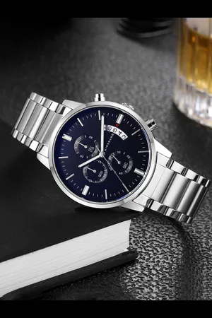 Giordano Men Dial & Stainless Steel Bracelet Style Straps Analogue Watch GZ-50055-11A