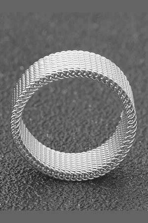Meenaz Men Silver-Plated Chain Finger Ring