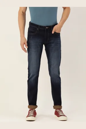 Peter England Men Slim Fit Light Fade Stretchable Jeans