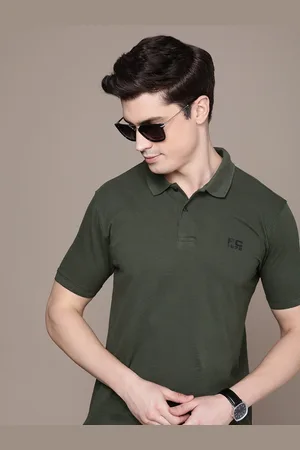French Connection Brand Logo Polo Collar Pure Cotton Applique T-shirt