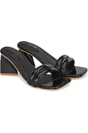 PANAHI Two Strap Open Toe Block Heels