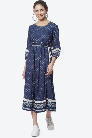 Rangriti Women Ethnic Motifs Printed Midi Dress