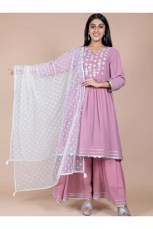 HERE&NOW White Ethnic Motifs Embroidered Dupatta