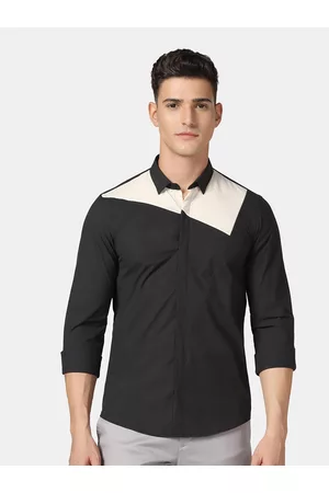 Blackberrys Colourblocked Long Sleeves Slim Fit Casual Shirt