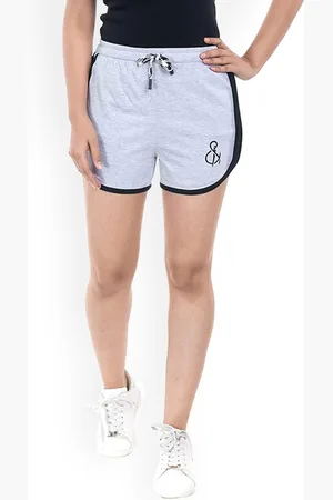 STYLEAONE Women Mid-Rise Cotton Yoga Shorts