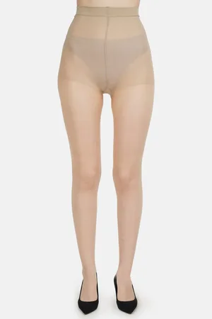 Next2Skin Women Beige Solid Low Denier Sheer Pantyhose Stockings