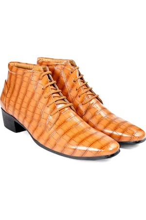 BXXY Men Textured Mid Top Formal Derbys