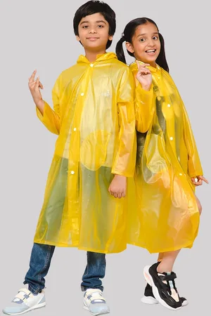 THE CLOWNFISH Wet & Wild Kids Long Sleeves Waterproof PVC Rain Jacket