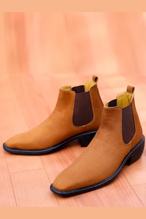 BXXY Men Block-Heeled Chelsea Elevator Boots