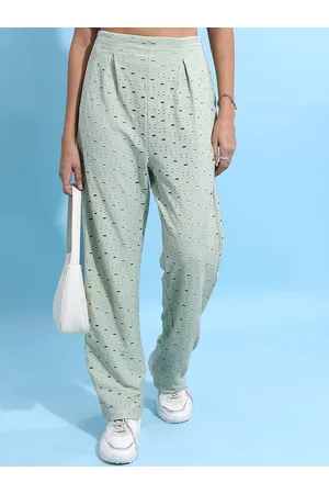 Ketch Women Schiffli Regular Fit Trousers