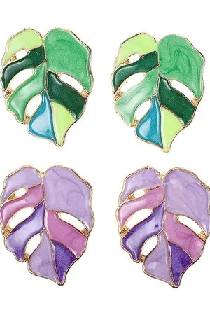 EL REGALO Pack Of 2 Contemporary Studs Earrings