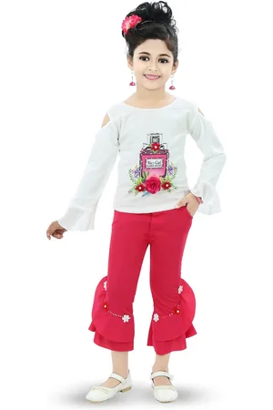 BAESD Girls Embellished Printed T-shirt with Capris