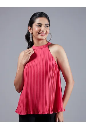 20Dresses Halter Neck Pleated Crepe Top