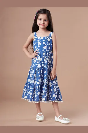 pspeaches Girls Floral Print Fit & Flare Midi Dress