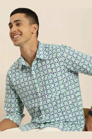 Taavi Men Classic Sanganeri Printed Casual Shirt