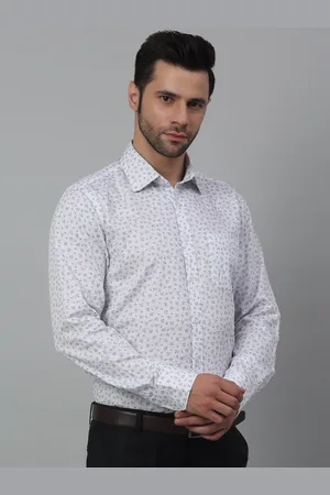 MUTAQINOTI Men Floral Printed Cotton Comfort Opaque Formal Shirt