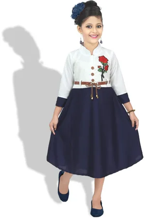 BAESD Girls A-Line Midi Dress With Belt