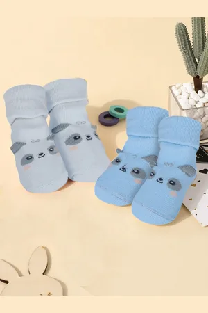 Baby Moo Set Of 2 Infants Soft And Comfortable Anti-Slip Cotton Socks Booties