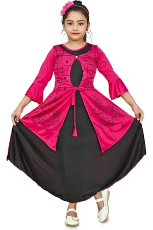 BAESD Girls Satin Fit & Flare Maxi Dress