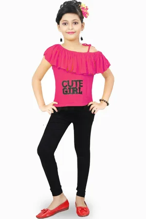 BAESD Girls Printed Top with Trousers