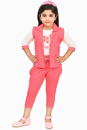 BAESD Girls Printed T-shirt With Trousers
