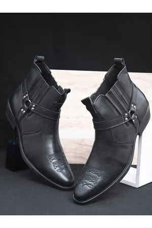 San Frissco Men Textured Mid-Top Regular Boots
