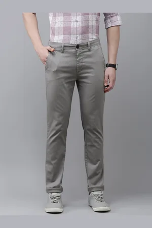 V Dot Men Self Design Slim Fit Trousers