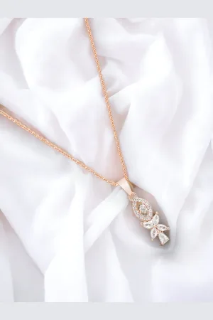 DressBerry White Brass Rose Gold-Plated Necklace