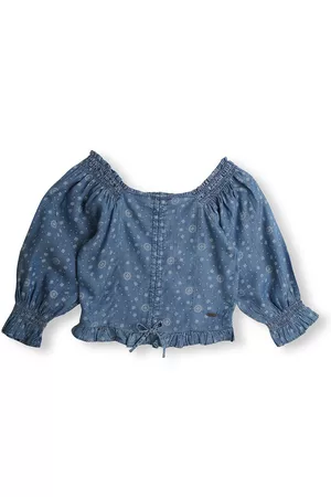 Pepe Jeans Girls Ethnic Motifs Printed Off-Shoulder Bardot Top