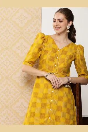 Ethnovog Print A-Line Midi Dress
