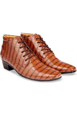 BXXY Men Textured Mid Top Formal Derbys