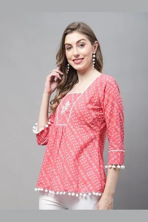 Rajnandini Floral Print Cotton A-Line Top