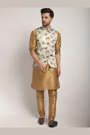 Kaifoo Regular Kurta with Churidar & Nehru Jacket