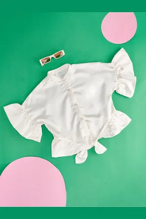 Pantaloons Girls Cotton Shirt Style Top