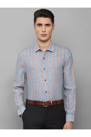 Louis Philippe-Mens Half Sleeves Slim Fit Formal Check Shirt