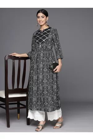 Varanga Women Bandhani Printed Sequinned Anarkali Kurta